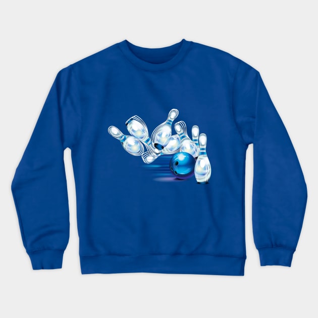 Bowling Crewneck Sweatshirt by German Wirehaired Pointer 